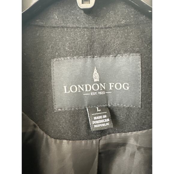 London Fog Wool Blend Pea Coat Jacket Single Breasted Women’s Large Lot# 133507 - Picture 5 of 8
